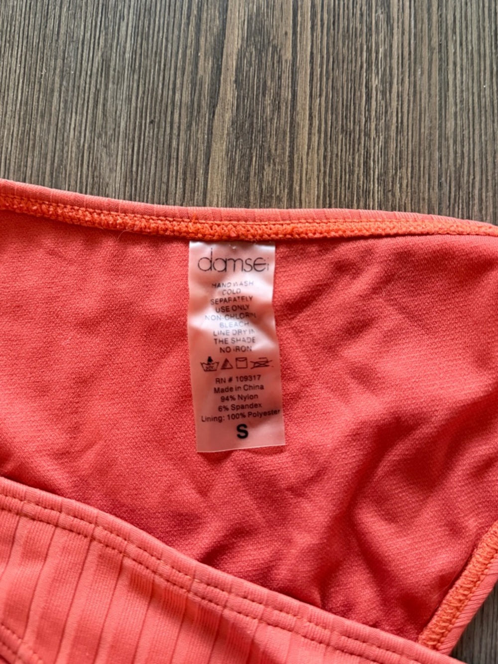 Damsel Ribbed Orange Bikini - Picture 4 of 5